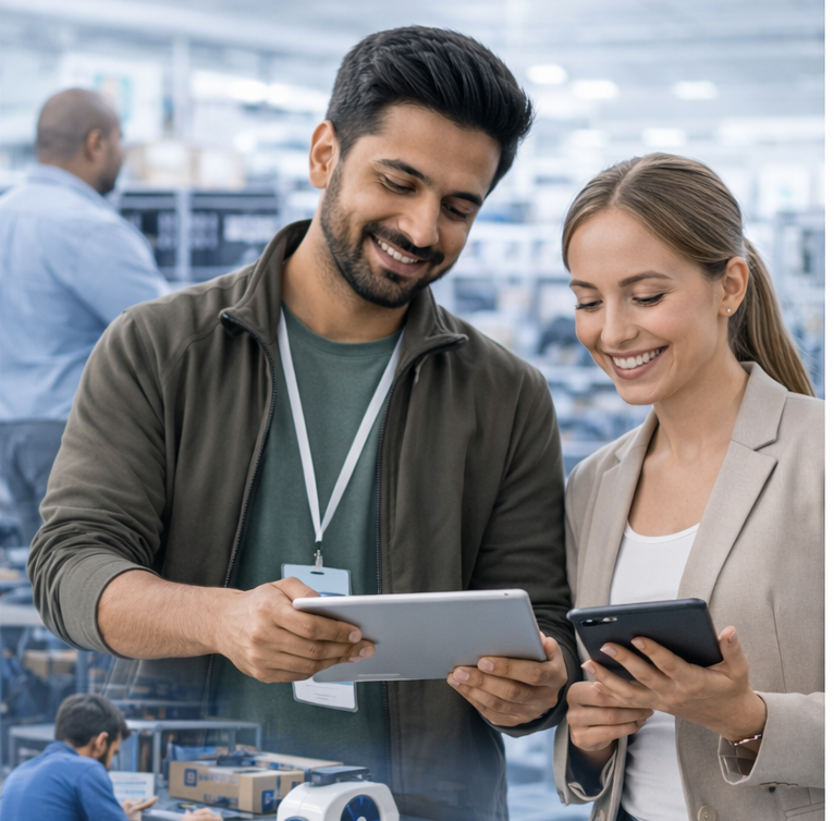 Brandigo team reviewing operations